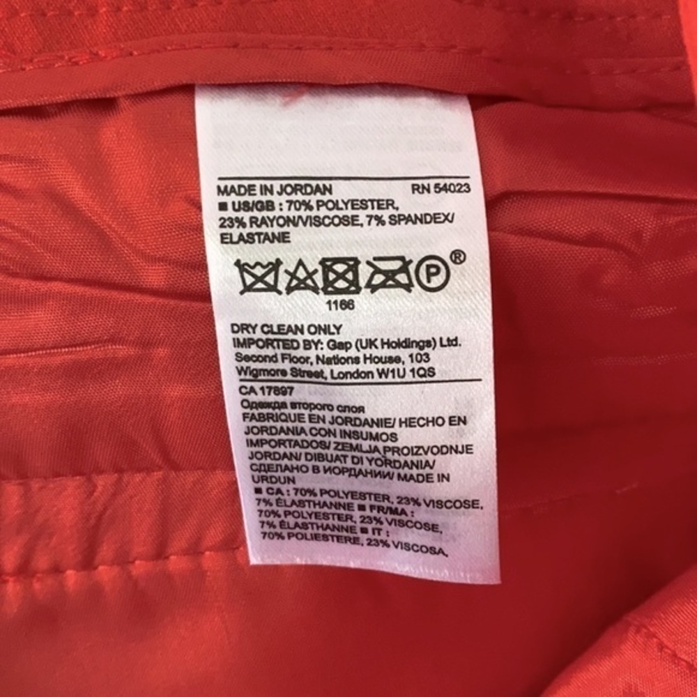 NWT Banana Republic 5” Classic Chino City Shorts – Burnt Orange – Size 4 - Picture 10 of 10